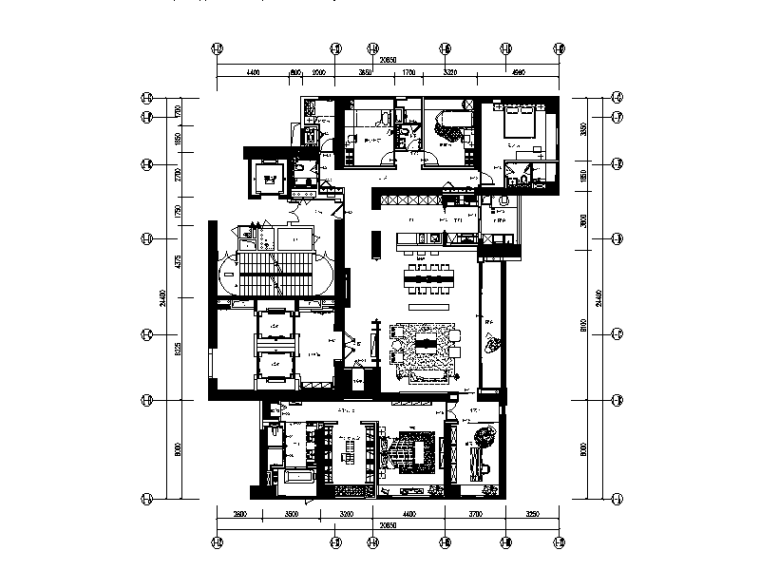 现代装修样板资料下载-[广东]现代设计样板房全套CAD装修图（含实景图）