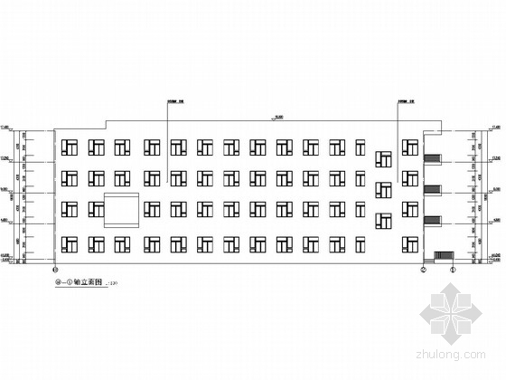 18层酒店式公寓楼结构图资料下载-四层混合结构办公楼结构图（含建筑图）