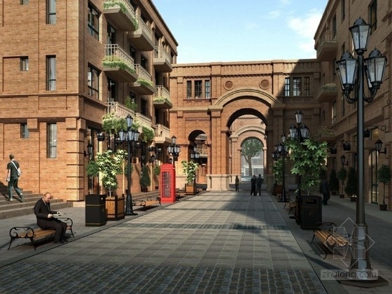 天津居住区景观设计方案资料下载-[天津]城市核心区著名英式风情五大院居住区景观设计方案
