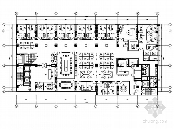 DT设计事务所办公空间资料下载-[江苏]设计事务所设计豪华商业办公空间施工图（含效果图）
