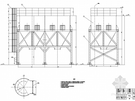 钢结构料仓施工图资料下载-100吨料仓图