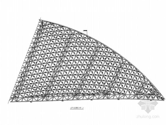空间网架结构园博会植物馆钢结构深化图纸（845张超详细图纸）-B区屋面桁架及腹杆布置图（二）