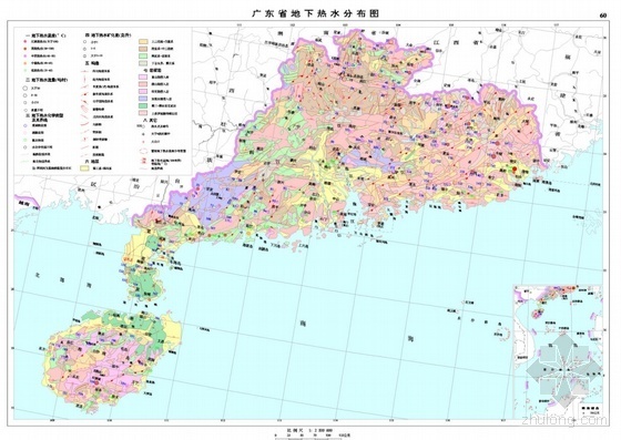 广东省地下防水施工规范资料下载-广东省地下热水分布图
