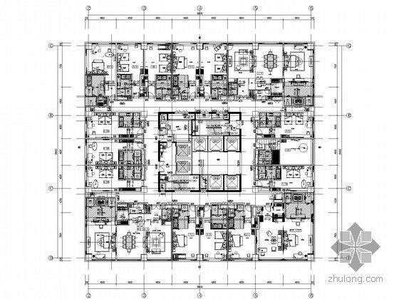 [武汉]超五星级酒店暖通空调全套设计施工图(换热站 锅炉房 制冷机房)-酒店水管平面