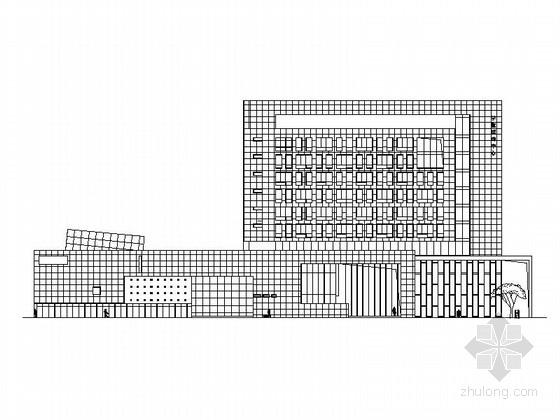 高校办公楼建筑施工图资料下载-[甘肃]十层大学生活动中心建筑施工图