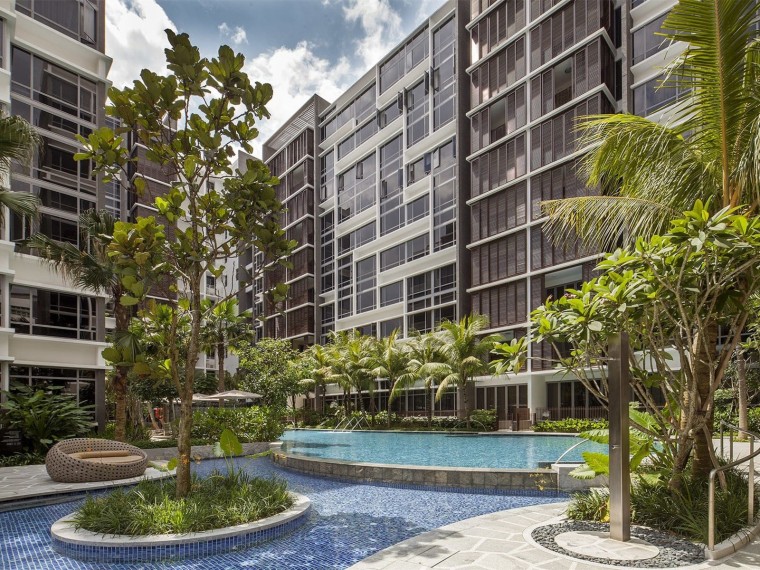新加坡节心灵花园景观资料下载-新加坡Lanai公寓景观