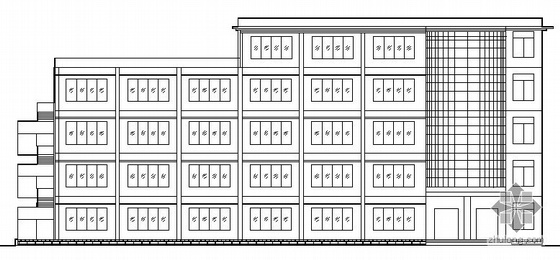 多功能建筑最终图纸资料下载-某五层多功能楼建筑方案图