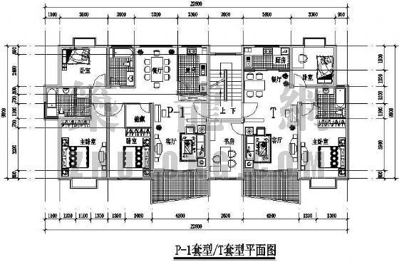 多层住宅户型平面图CAD资料下载-某户型平面图
