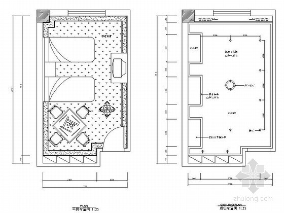 高级现代酒店洗浴中心资料下载-某洗浴中心按摩房设计装修图