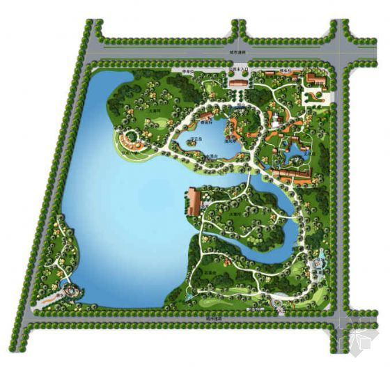 秦塘公园规划方案资料下载-庐江公园规划设计方案