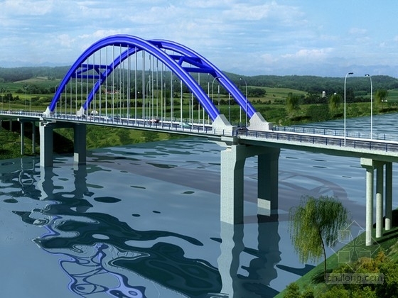 40m跨径系杆拱桥资料下载-单孔56米跨径下承式系杆拱桥施工图