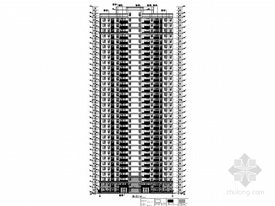 30层高层剖面图资料下载-15800平33层高层住宅楼结构施工图（含详细建筑图）