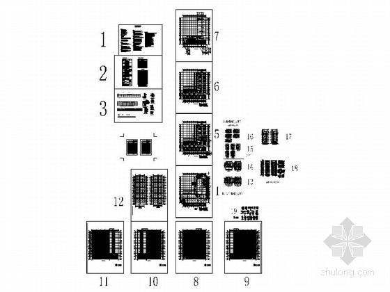 [江苏]17层现代风格商务酒店设计施工图-总缩略图 