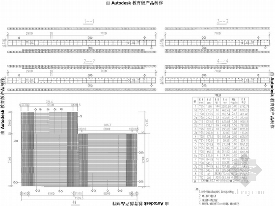 [重庆]9X6m半圆弧石拱桥加固改造设计图及计算书（拱式转连续 管网设计）-钢筋混凝土实心板钢筋构造图