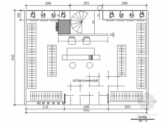 服装店货架CAD图块资料下载-[上海]精品服装店室内装修图