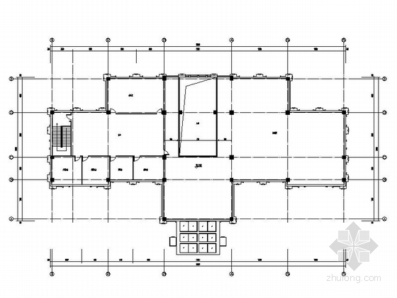 [山东]2层知名房地产售楼处建筑设计施工图-2层知名房地产售楼处建筑平面图