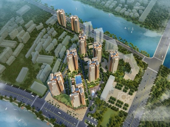 特色单体建筑资料下载-[海南]滨海城市高层住宅区规划及单体建筑设计方案文本