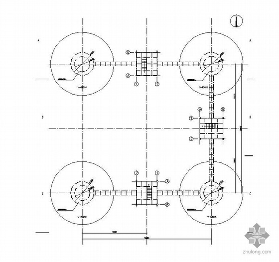 钢平台施工图下载资料下载-新疆某球罐钢平台结构施工图