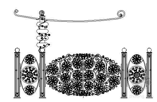 欧式铁艺dwg资料下载-苏州铁艺门图块