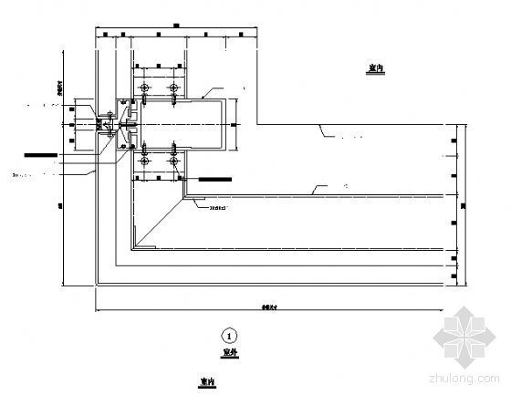 室外铝板幕墙安装节点资料下载-铝板幕墙横剖节点图室外1