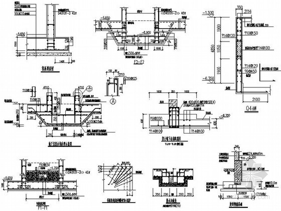 挡土墙筏板资料下载-住宅楼筏板基础节点构造详图