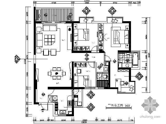 96平米三居装修设计图资料下载-150平米现代三居装修图（含实景）