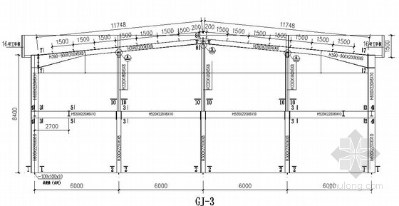 二层钢架结构房设计图图片