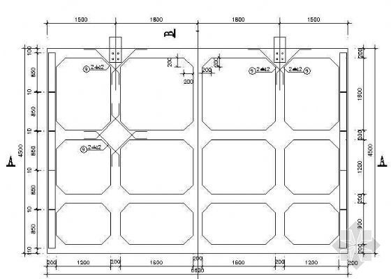 闸门混凝土专项施工方案资料下载-某4.56×6m钢筋混凝土闸门设计图