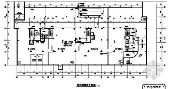 排水地下井室设计图纸资料下载-防空地下室给排水设计图（战时）