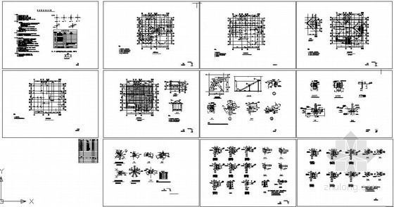 柱网结构别墅资料下载-某钢结构别墅结构设计图