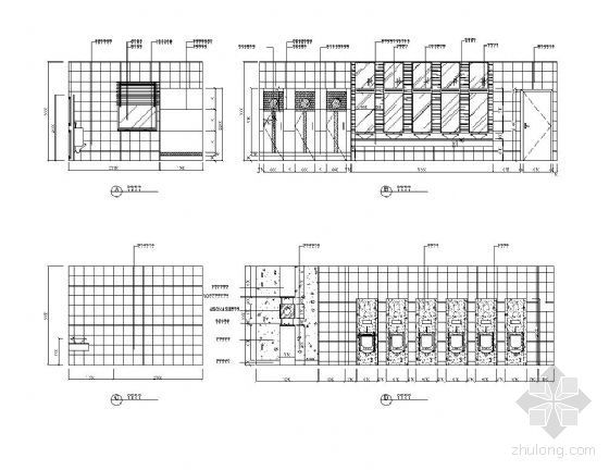 卫生间通风扇设计图资料下载-酒店男卫生间立面设计图