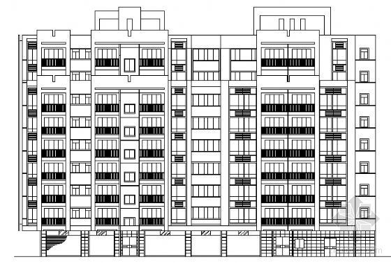 高层商住楼建筑方案图资料下载-某小区六层商住楼建筑方案图