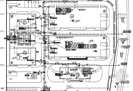 厂区道路室外管网施工图资料下载-某厂区电气管网图