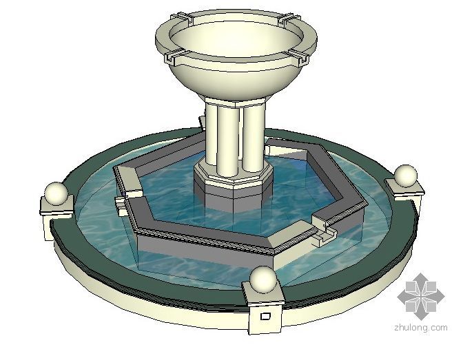 CAD欧式水池喷泉资料下载-水池喷泉