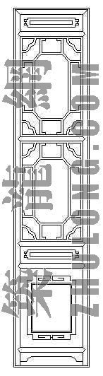 中式建筑立面设计资料下载-中式门立面8