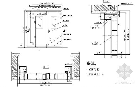 平开门cad图资料下载-钢质平开门