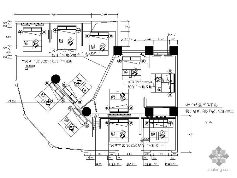 专卖店cad实景图资料下载-家具专卖店平面图