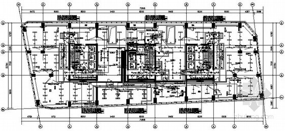 [江苏]核心商业广场电气施工图纸368张（地下室、74层塔楼、40万平米）-塔楼照明平面图 