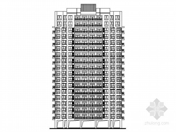 25层塔式住宅楼建筑方案资料下载-[四川]某住宅区十八层带入户花园住宅楼建筑方案图（含效果图）