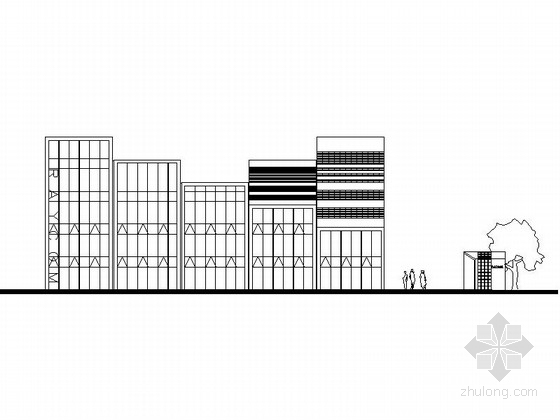 售楼中心软装方案资料下载-两层递增型售楼中心建筑方案图