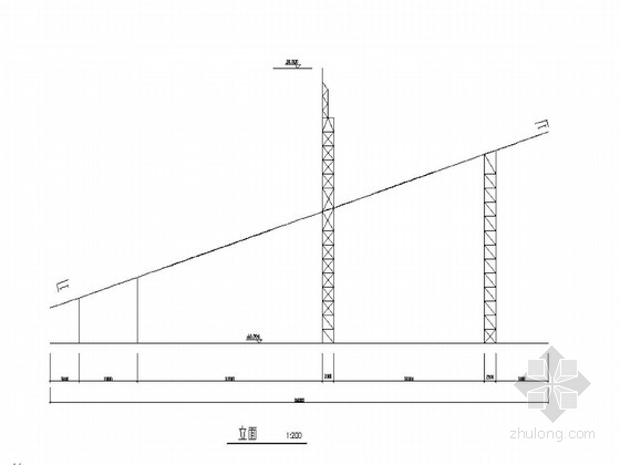 钢结构大门结构模型资料下载-某路桥市场钢结构大门结构图