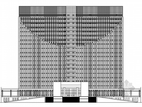 12层行政办公楼建施图资料下载-[江苏]某市政二十一层办公楼建筑施工图（含效果图）
