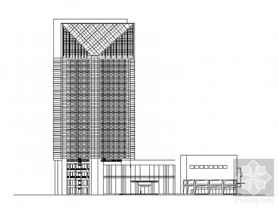 二十一层高层宾馆资料下载-[宁波]某二十一层五星级酒店建筑扩初图
