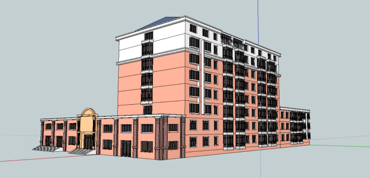 苏联式建筑风格居住区案例资料下载-居住区建筑模型