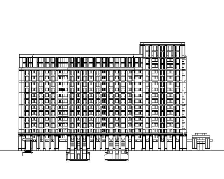 绿城集团建筑项目资料下载-[江苏]无锡绿城居住区建筑施工图设计（欧陆