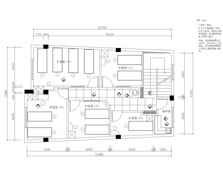 三层会所装饰施工图资料下载-[江苏]常熟东方美-美容院装修施工图