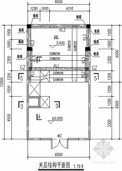商铺教区钢混结构施工资料下载-商铺自建夹层结构施工图