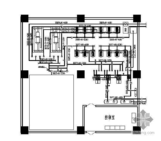 中式大型商场效果图资料下载-某大型商场设备机房图