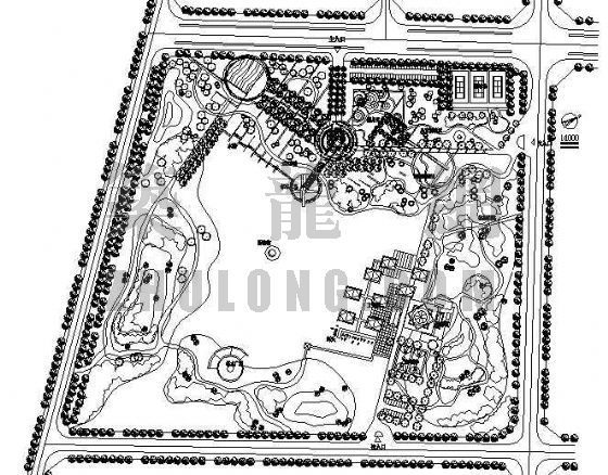体育公园总图CAD资料下载-庐江公园规划设计总图