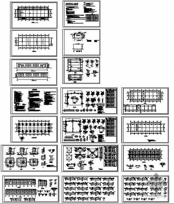 12m吊车梁图集图集下载资料下载-某12m跨轻钢厂房建筑结构图纸